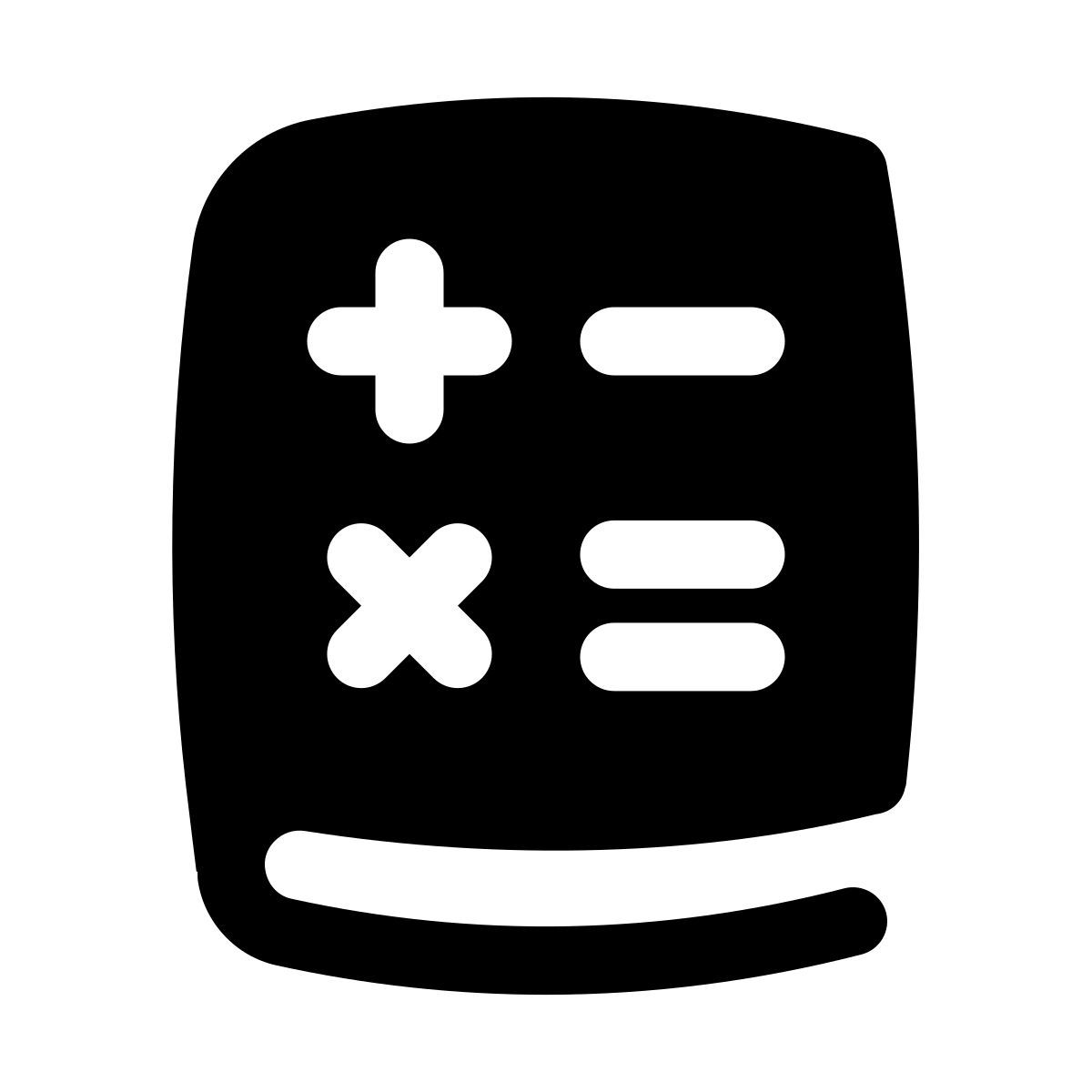 puffy filled style libro di matematica icon