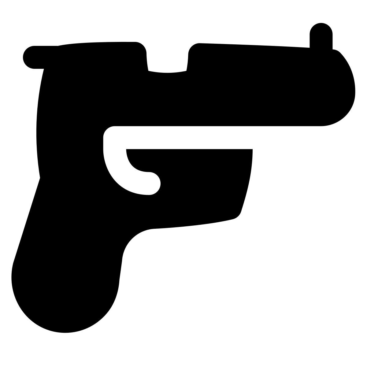 puffy filled style pistolet mauser icon