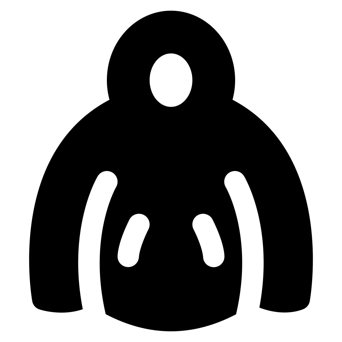 puffy filled style capucha icon