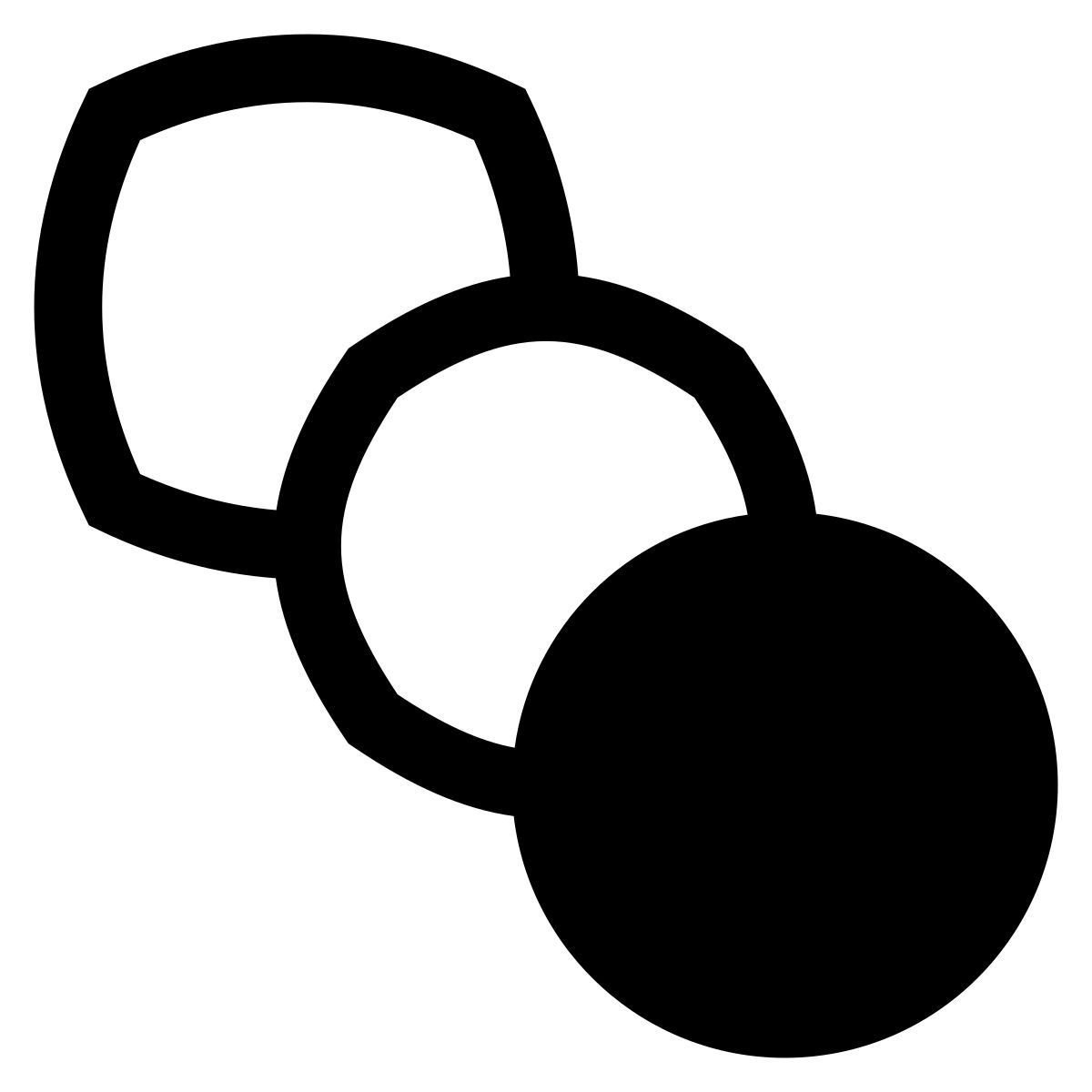 puffy filled style metamorphose icon