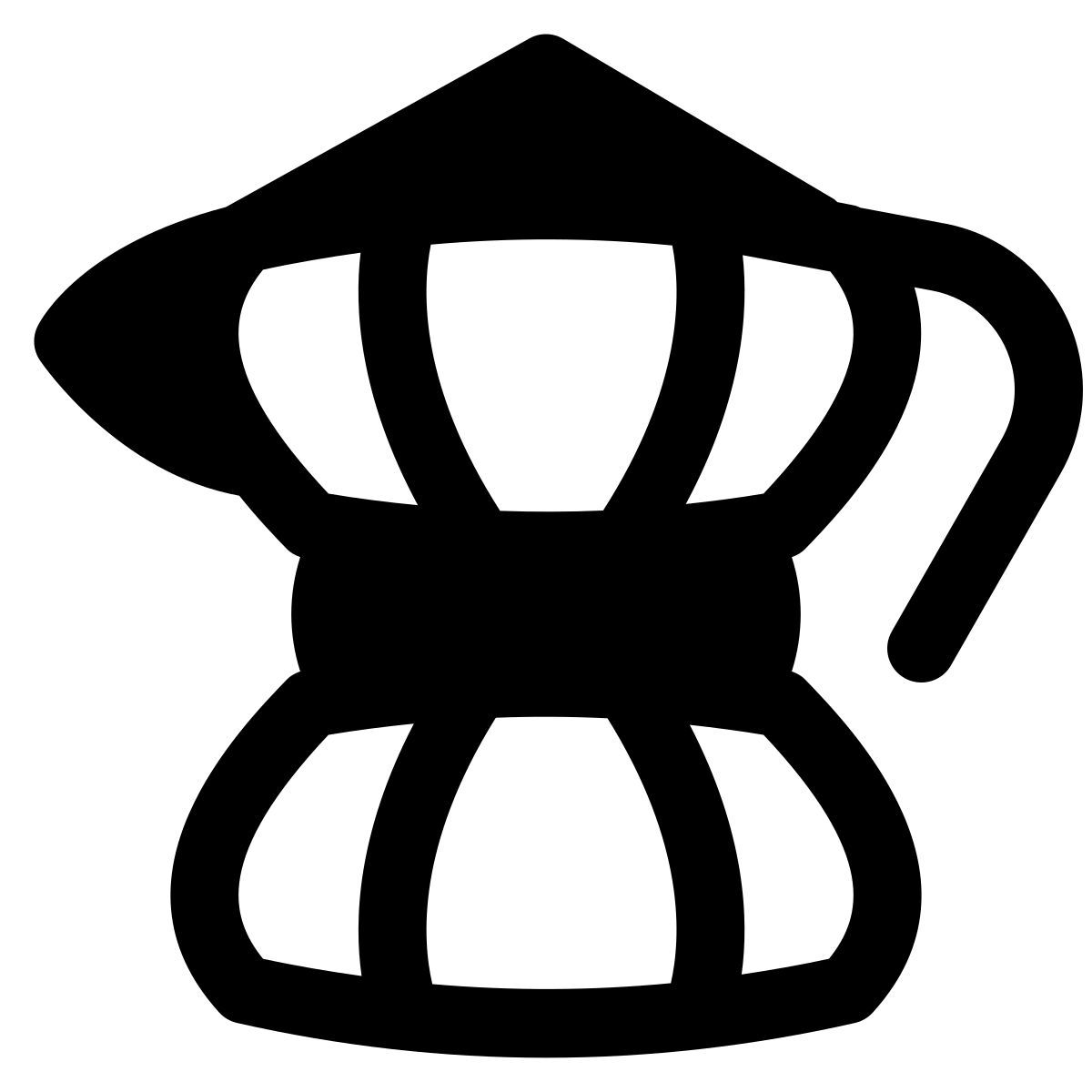 puffy filled style moka pot icon