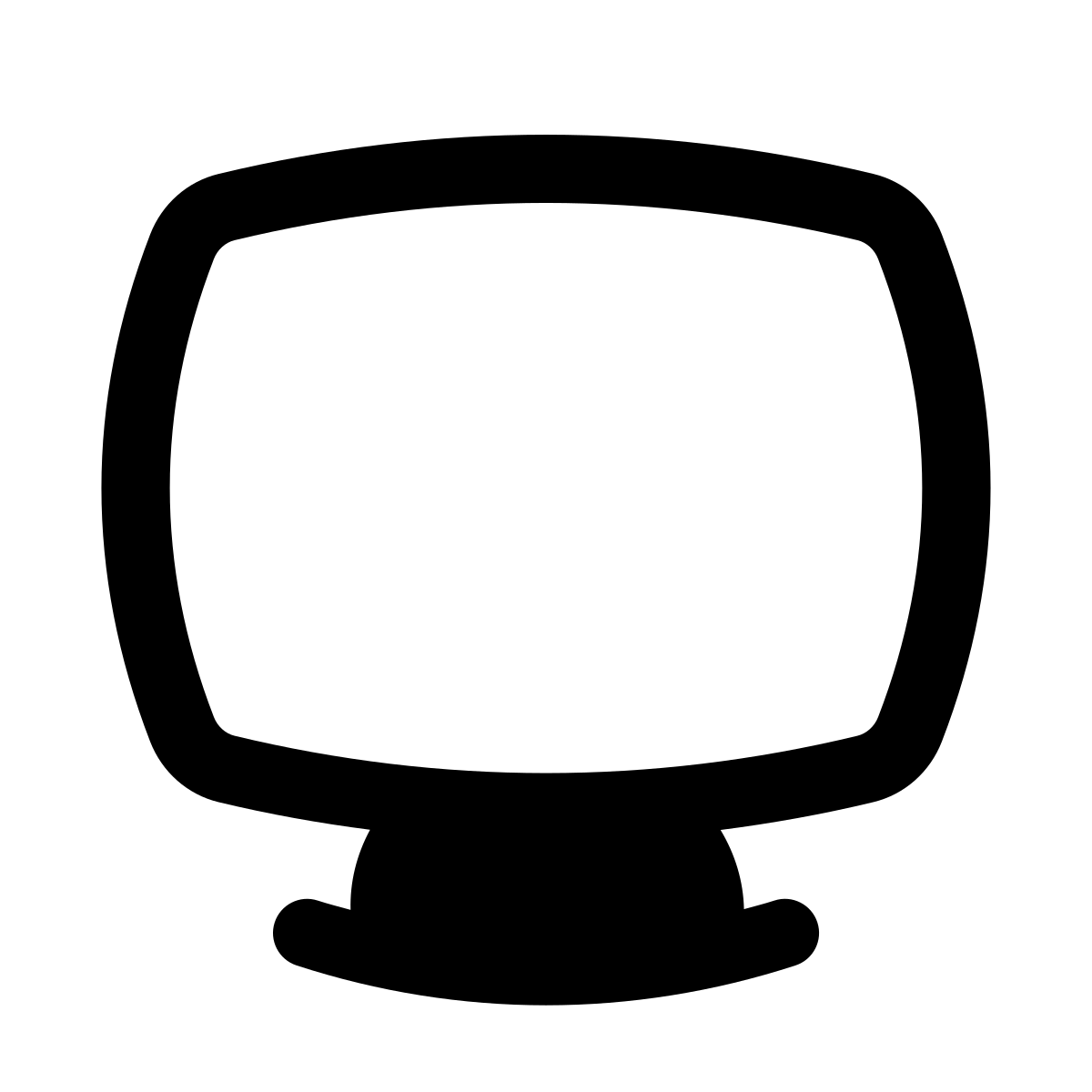 puffy filled style monitor icon