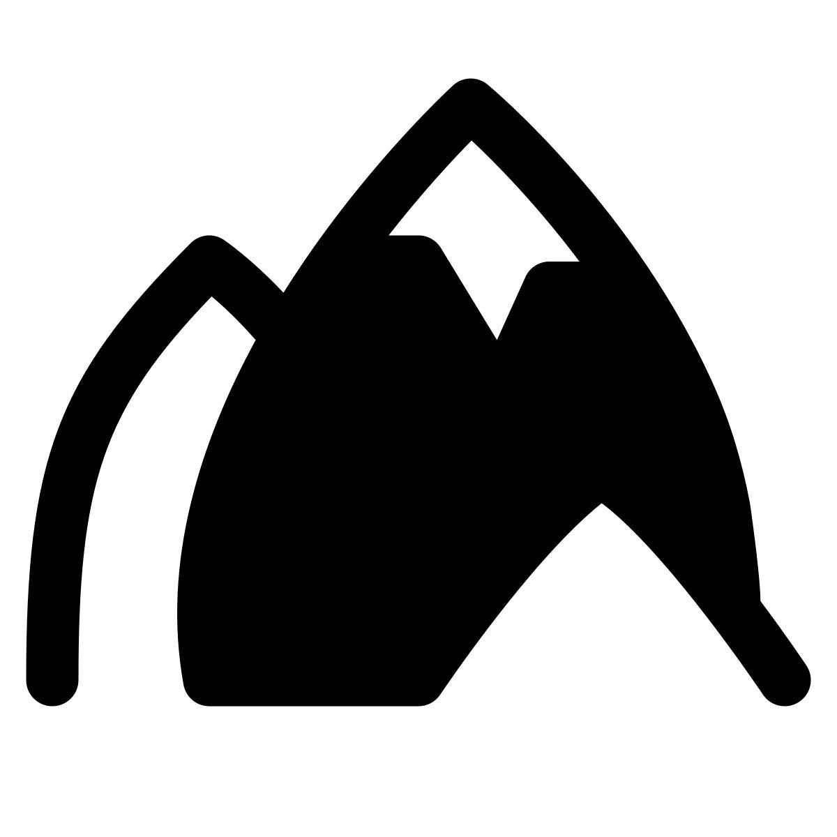 puffy filled style berg icon