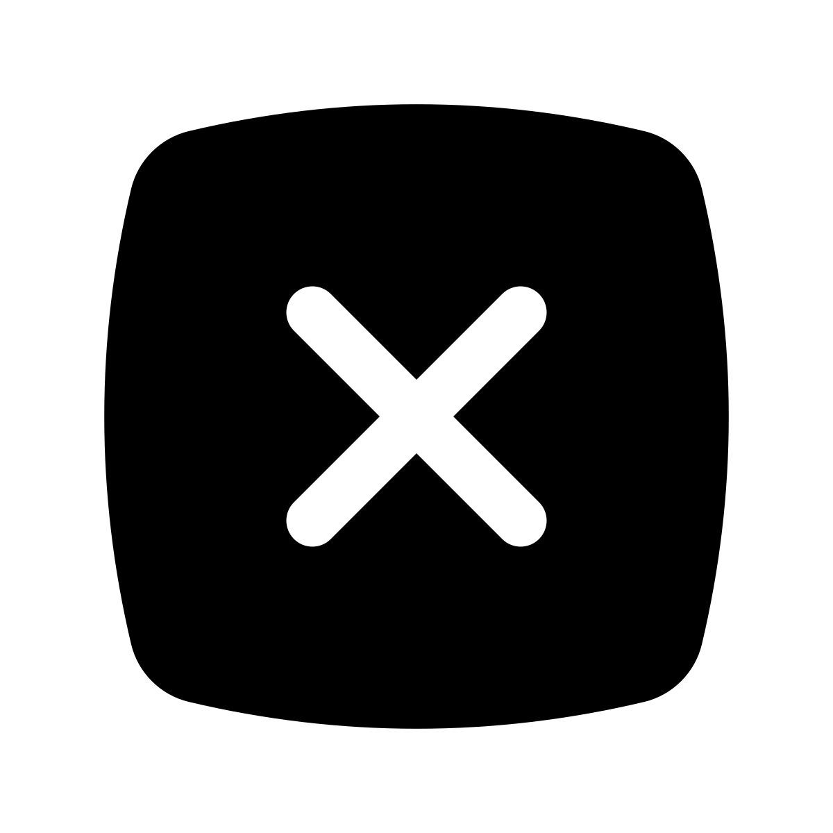 puffy filled style multiplication icon