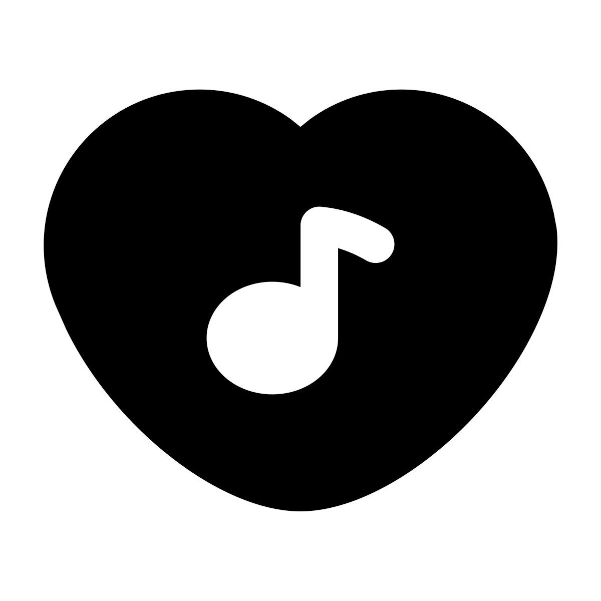 puffy filled style 音乐心 icon