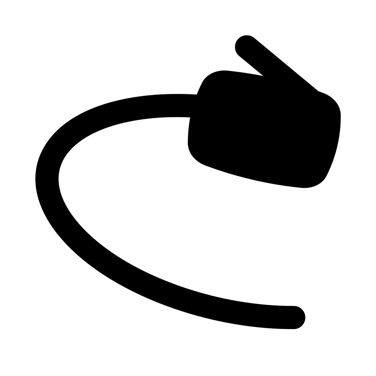 puffy filled style câble réseau icon