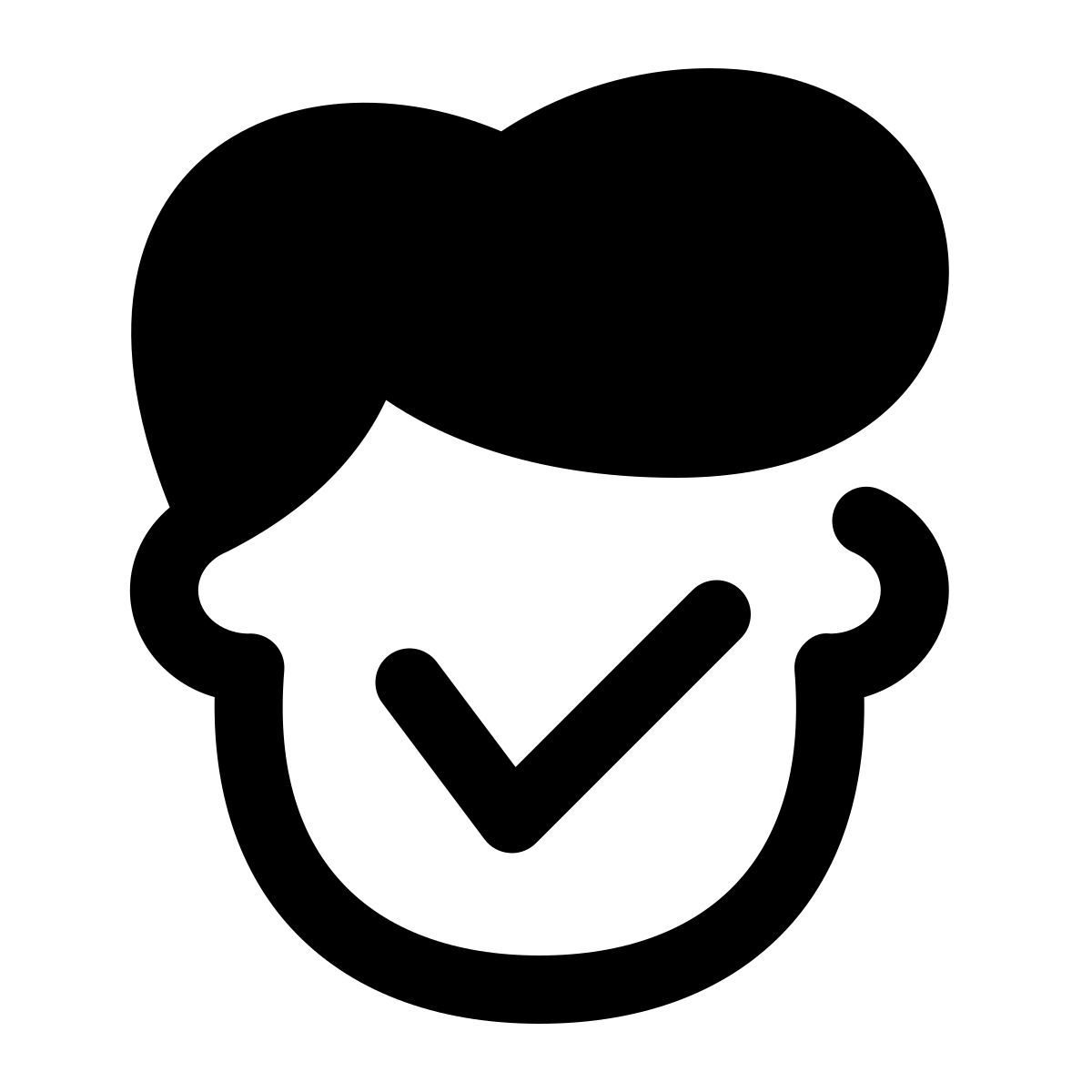 puffy filled style 중립 결정 icon
