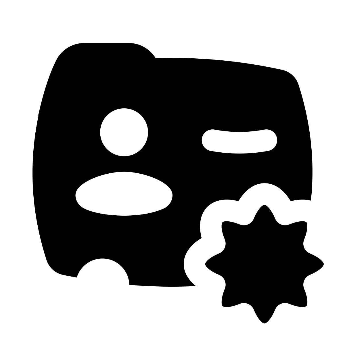 puffy filled style contacto icon