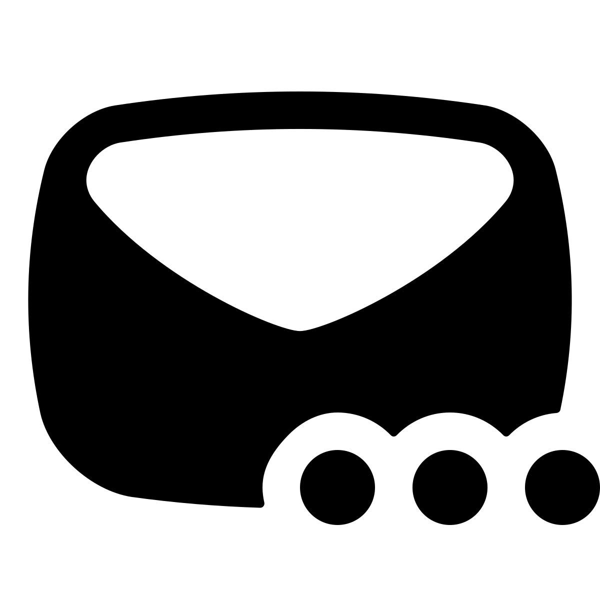 puffy filled style new letter icon