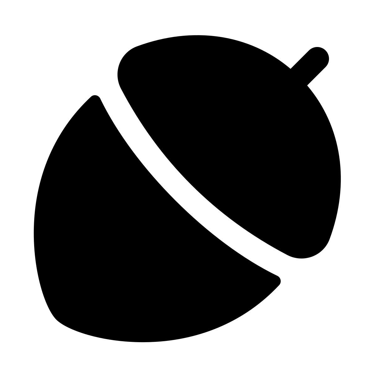 puffy filled style nut icon