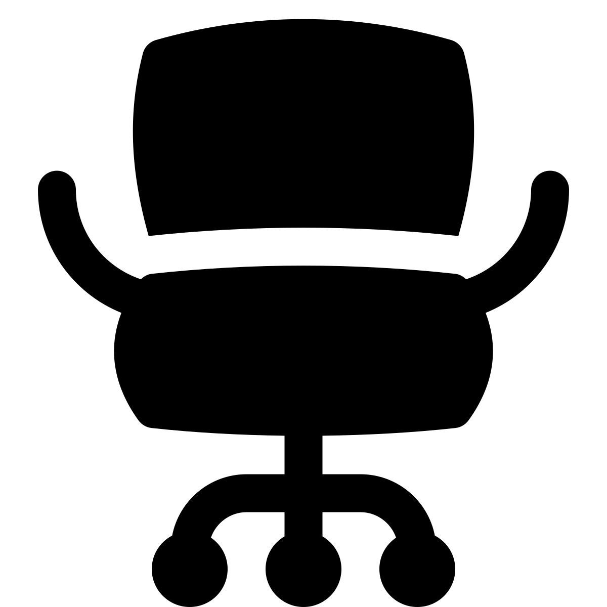 puffy filled style sedia icon