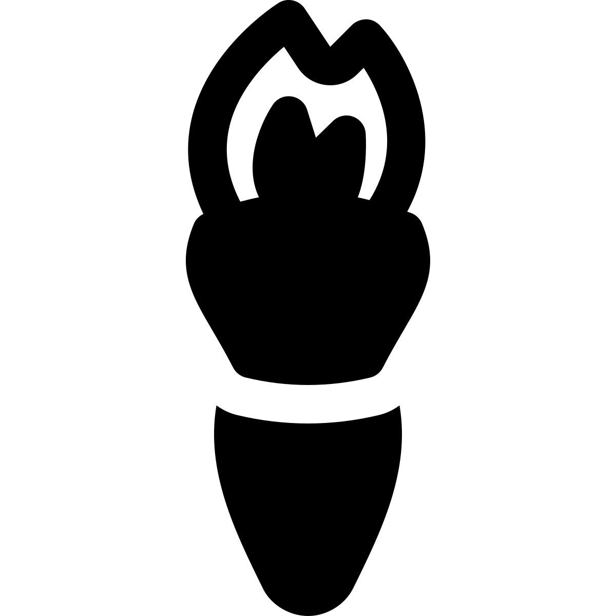 puffy filled style olympic torch icon