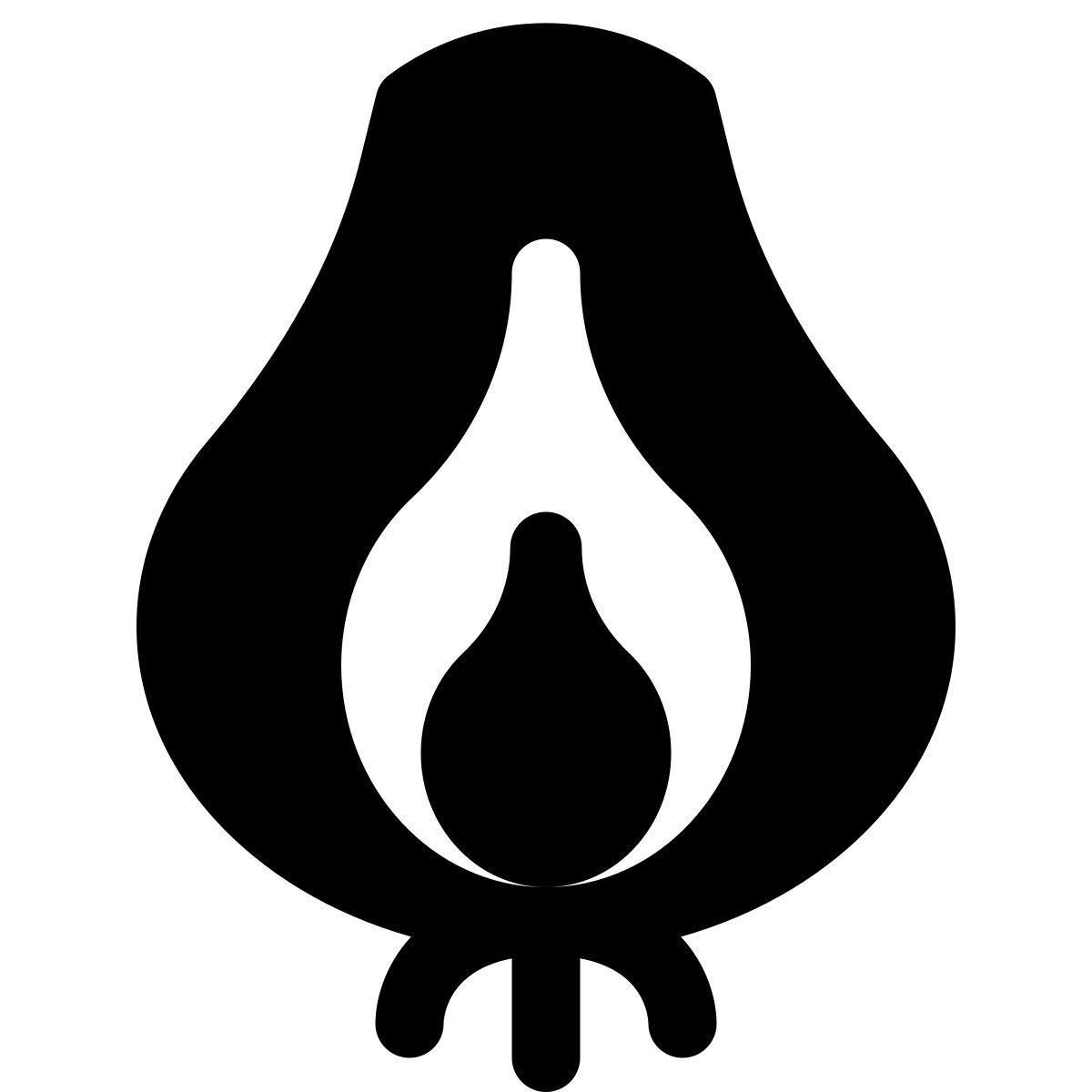 puffy filled style zwiebel icon