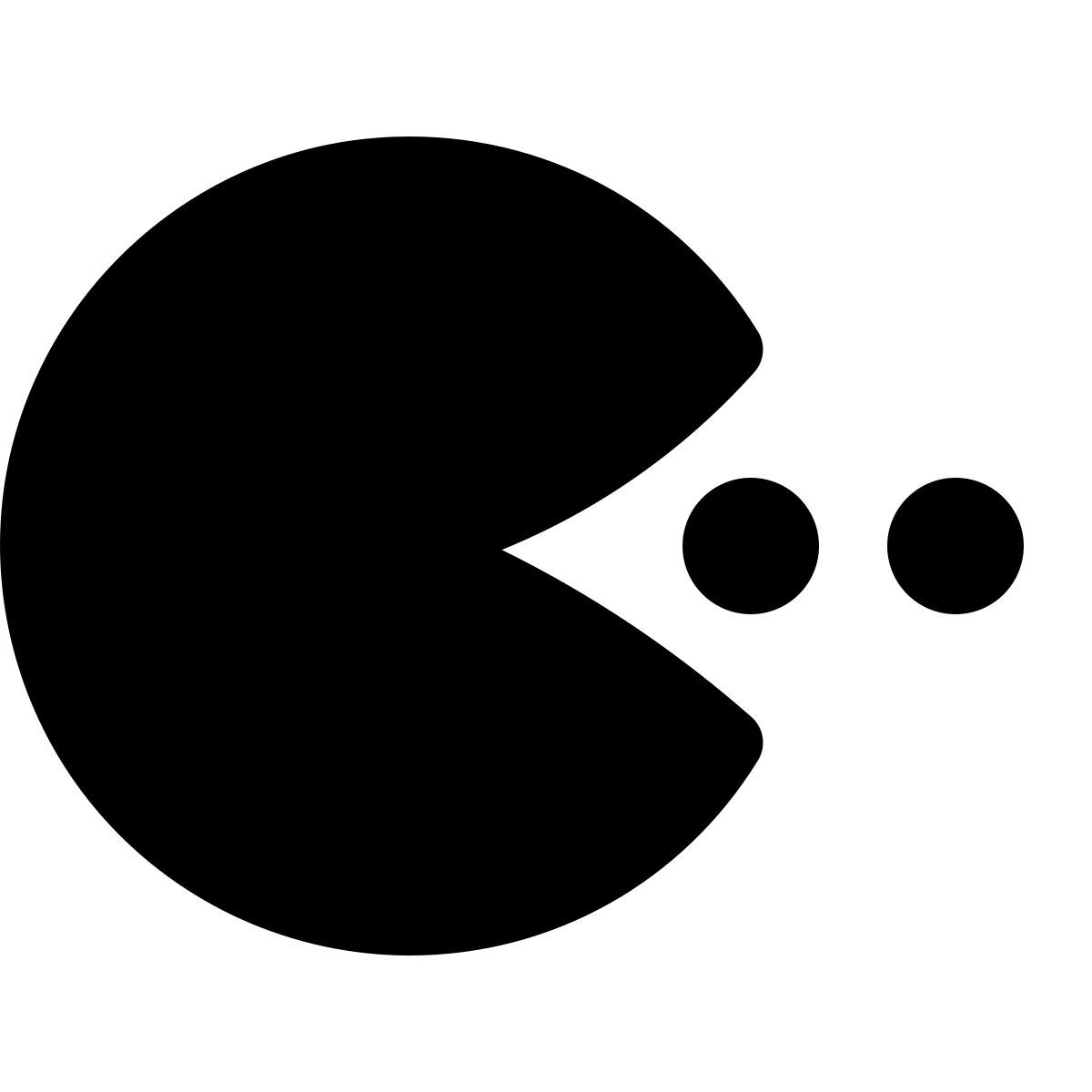puffy filled style pacman icon