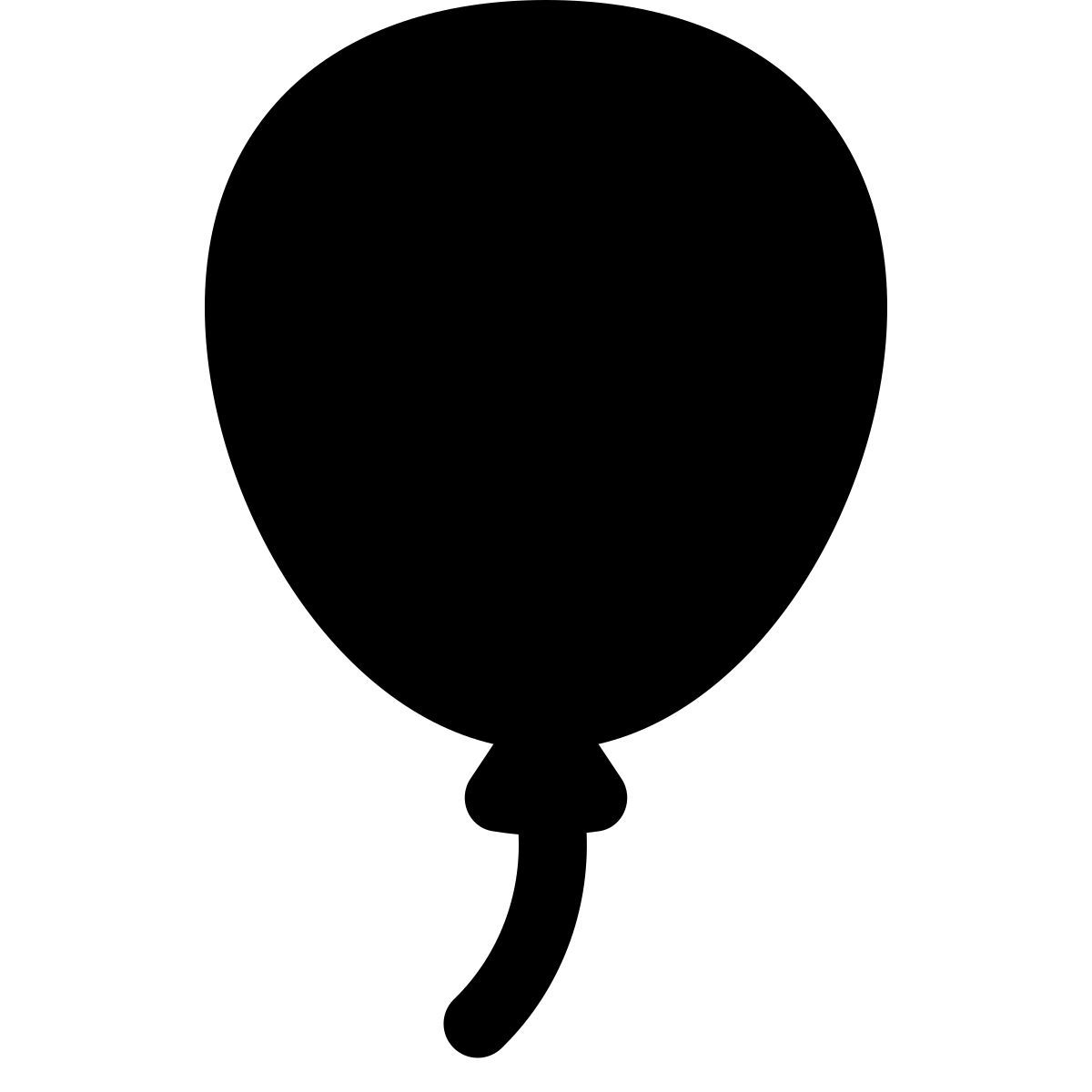 puffy filled style party balloon icon