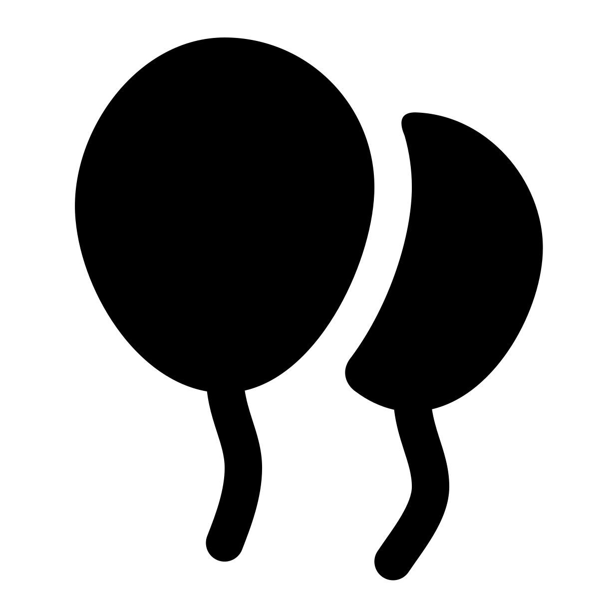 puffy filled style luftballons icon