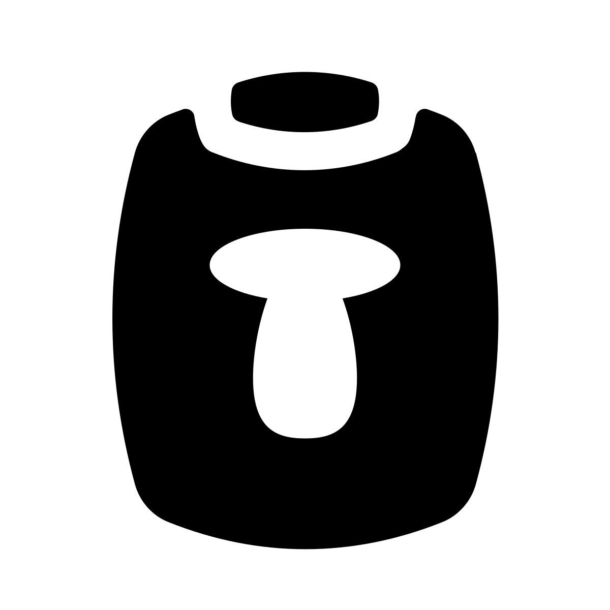 puffy filled style paste as text icon