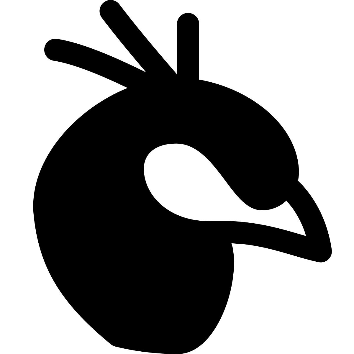 puffy filled style 孔雀头 icon