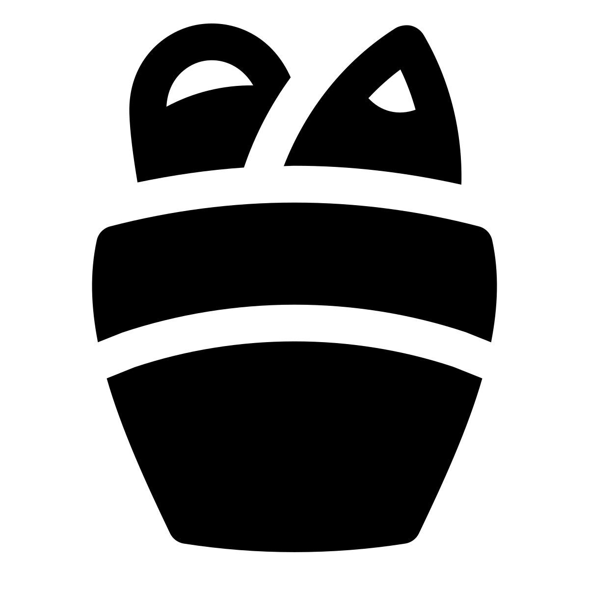 puffy filled style pencil cup icon