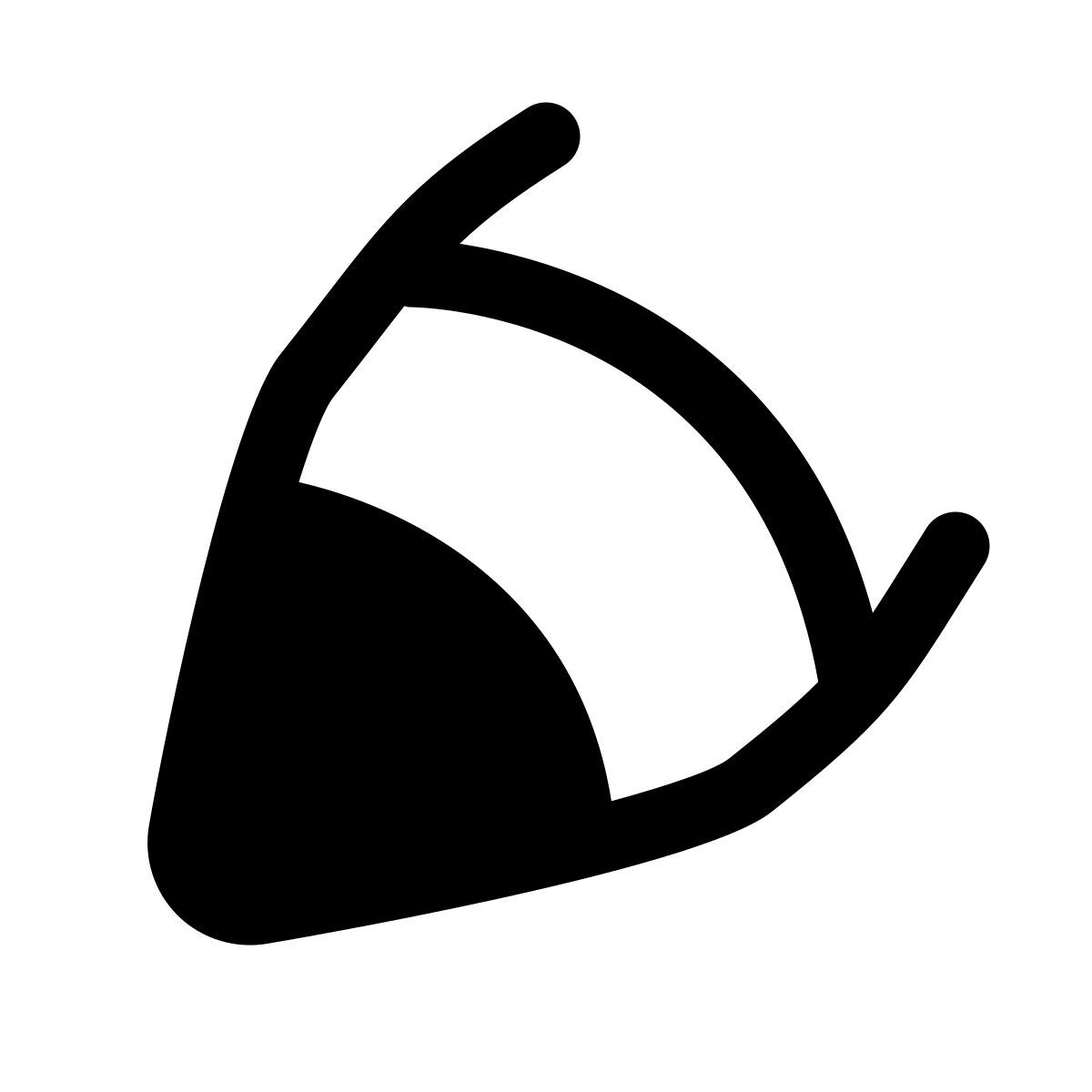 puffy filled style crayon icon