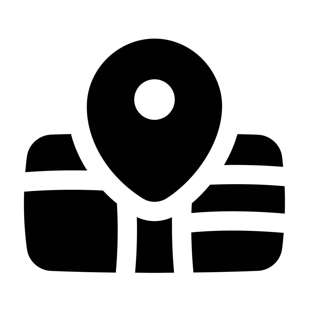 puffy filled style abholpunkt icon