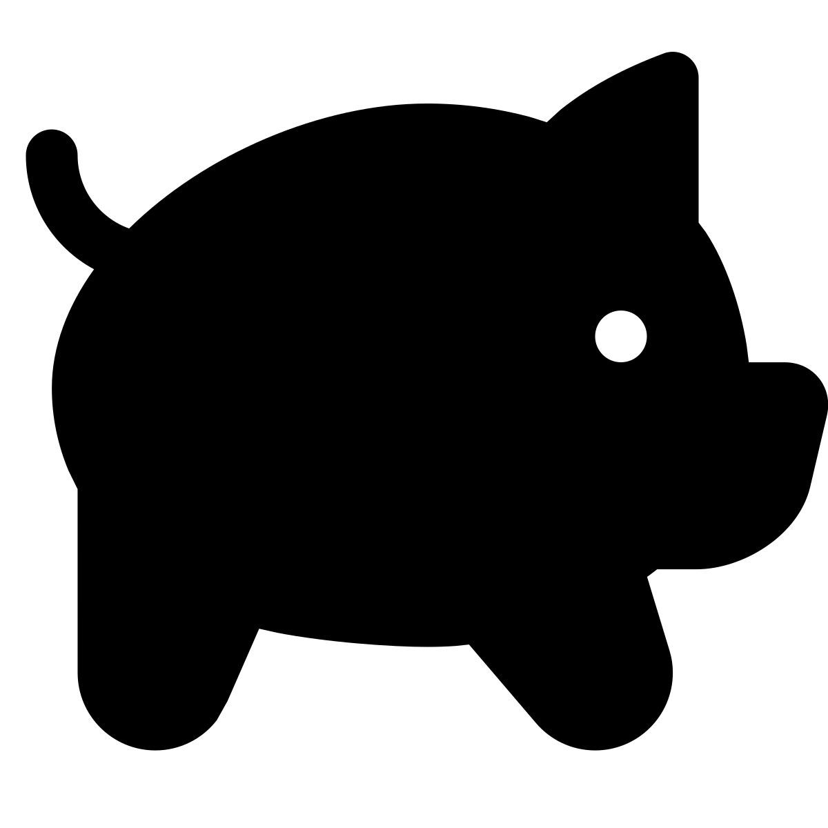 puffy filled style 돼지 icon