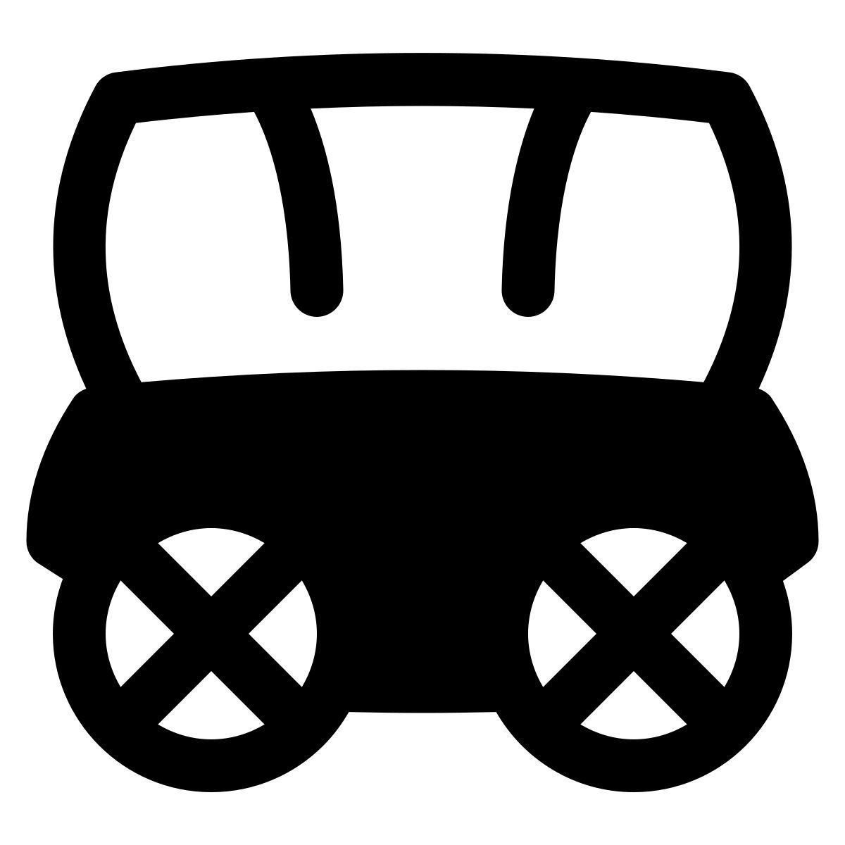 puffy filled style carro de pionieri icon