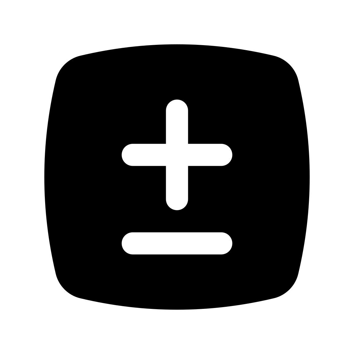 puffy filled style plus moins 2 icon