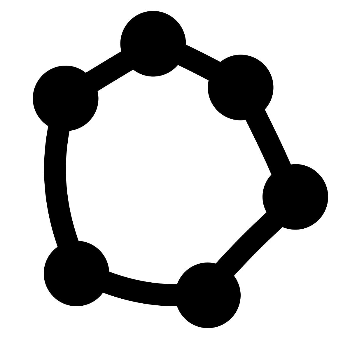 puffy filled style poligono icon