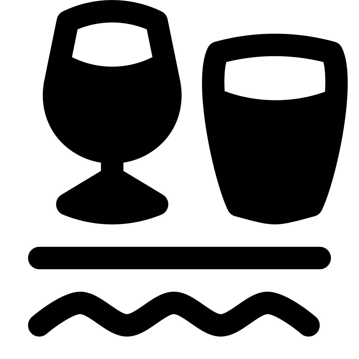 puffy filled style poolside bar icon