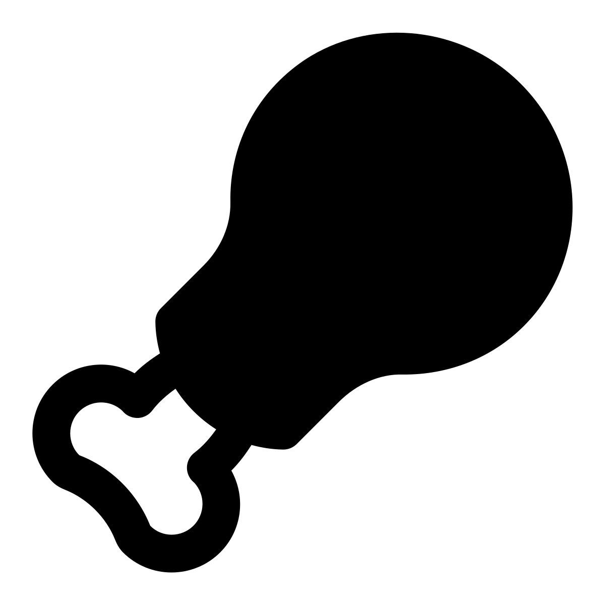 puffy filled style птичий окорок icon