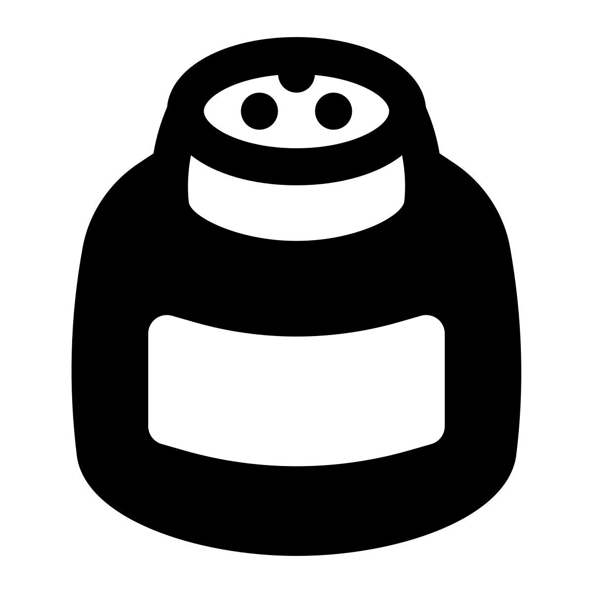 puffy filled style powder icon