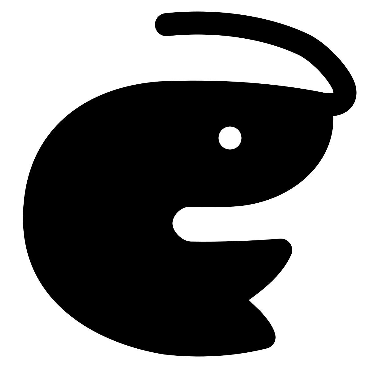 puffy filled style 虾 icon