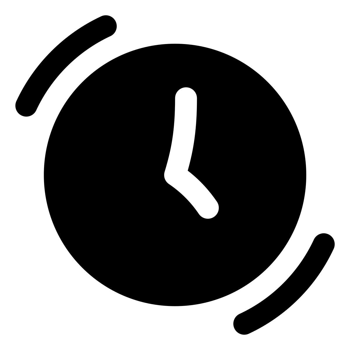 puffy filled style clock icon