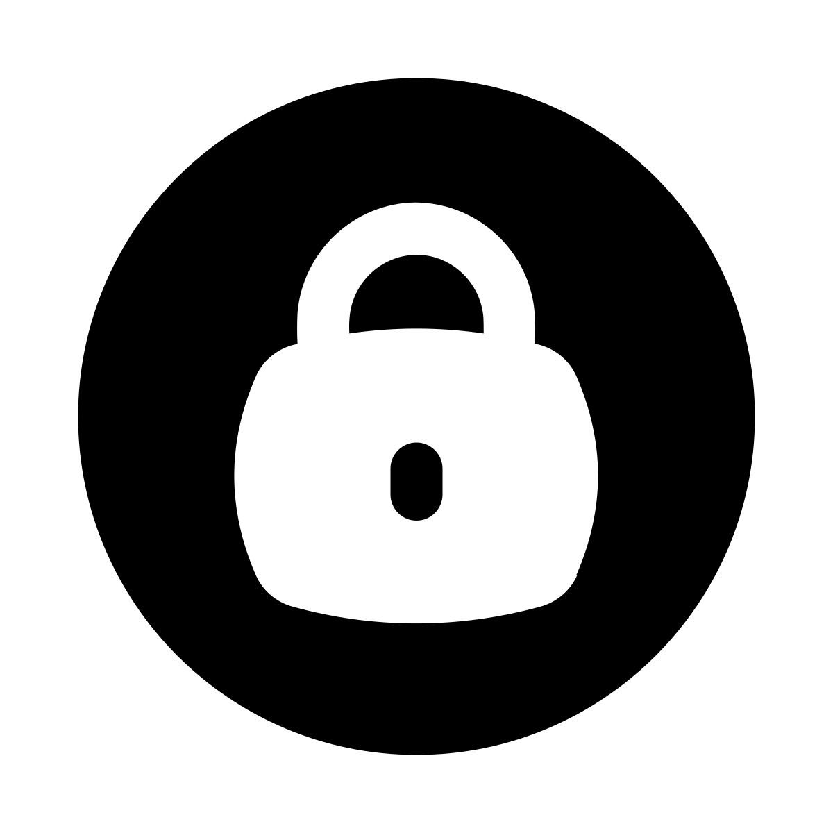 puffy filled style secure icon