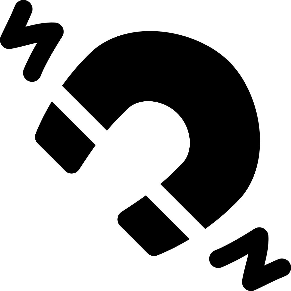 puffy filled style magnetic icon
