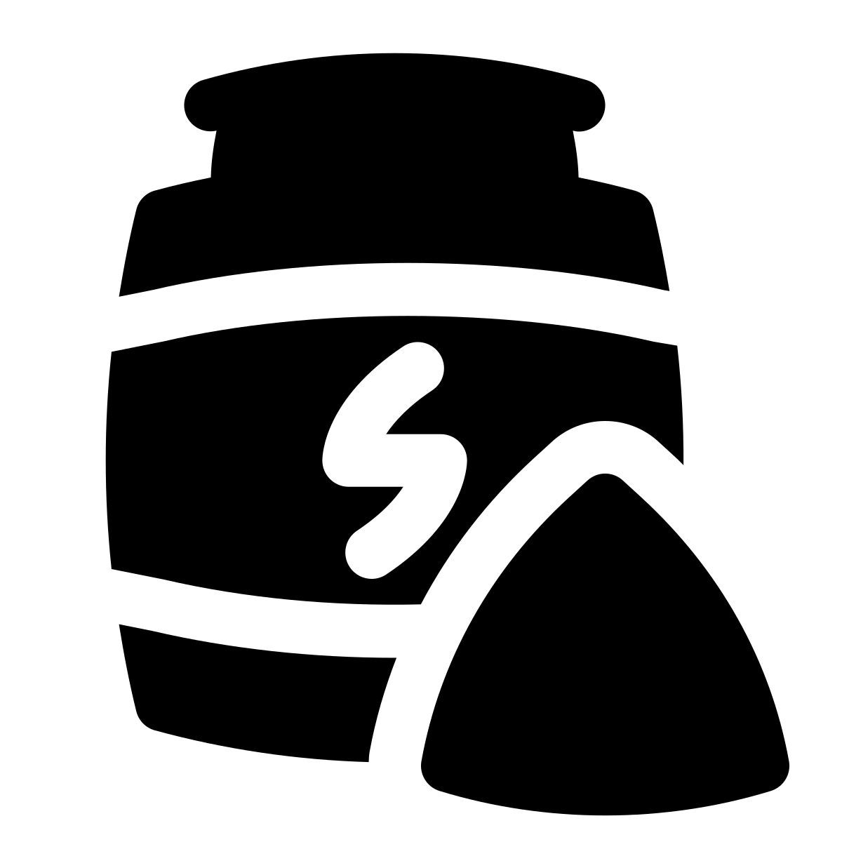 puffy filled style protein supplement icon