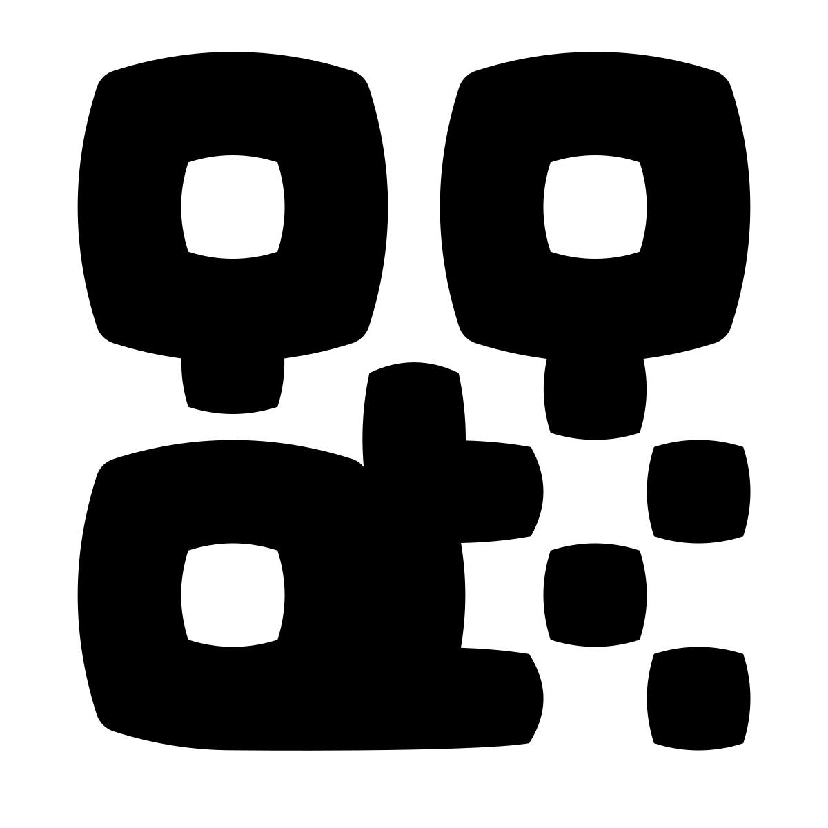 puffy filled style qr код icon