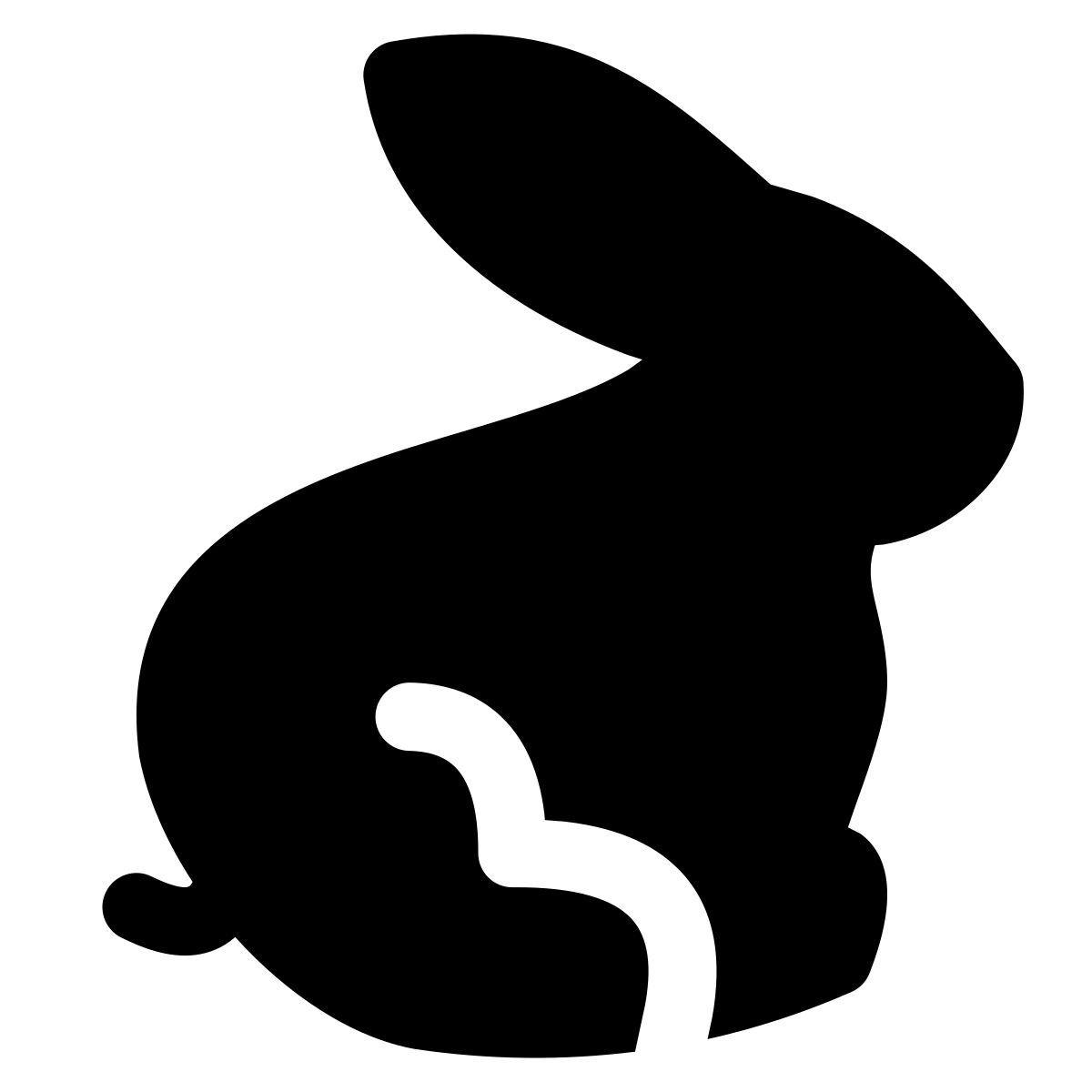 puffy filled style conejo icon