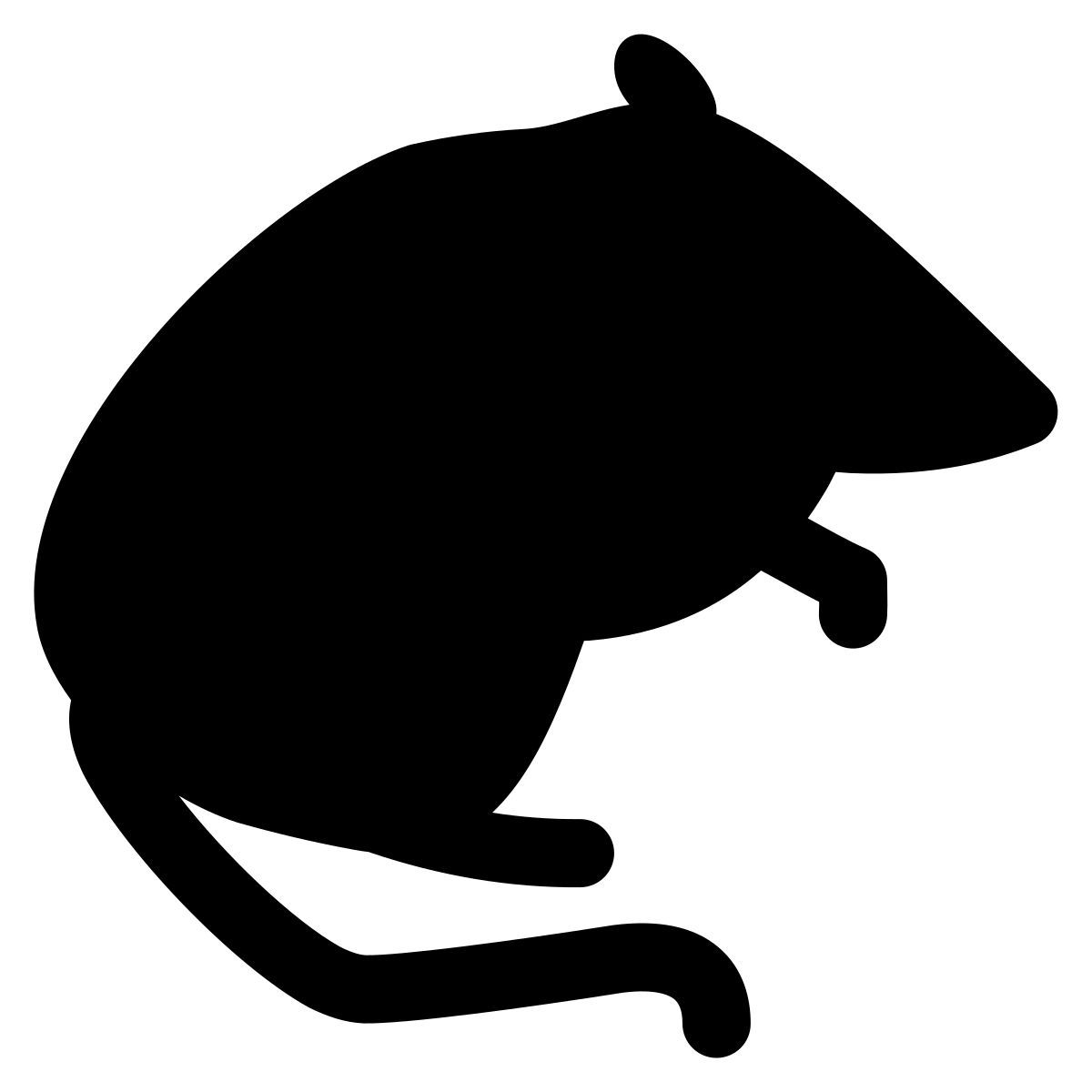 puffy filled style 大鼠silhuette icon