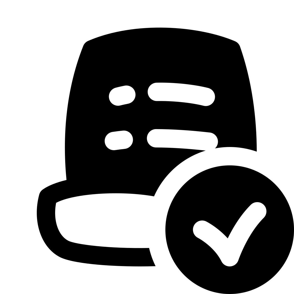puffy filled style receipt approved icon