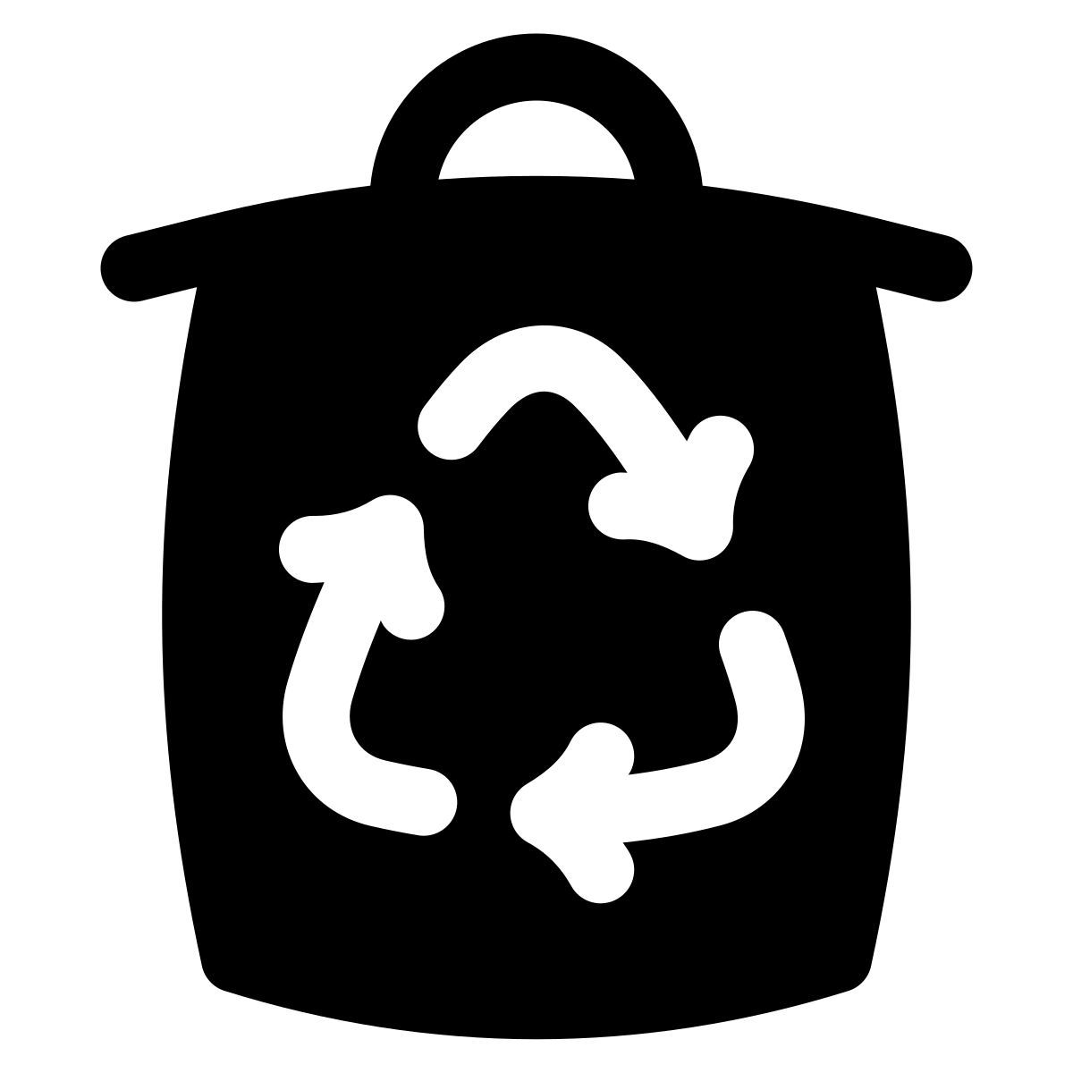 puffy filled style corbeille icon