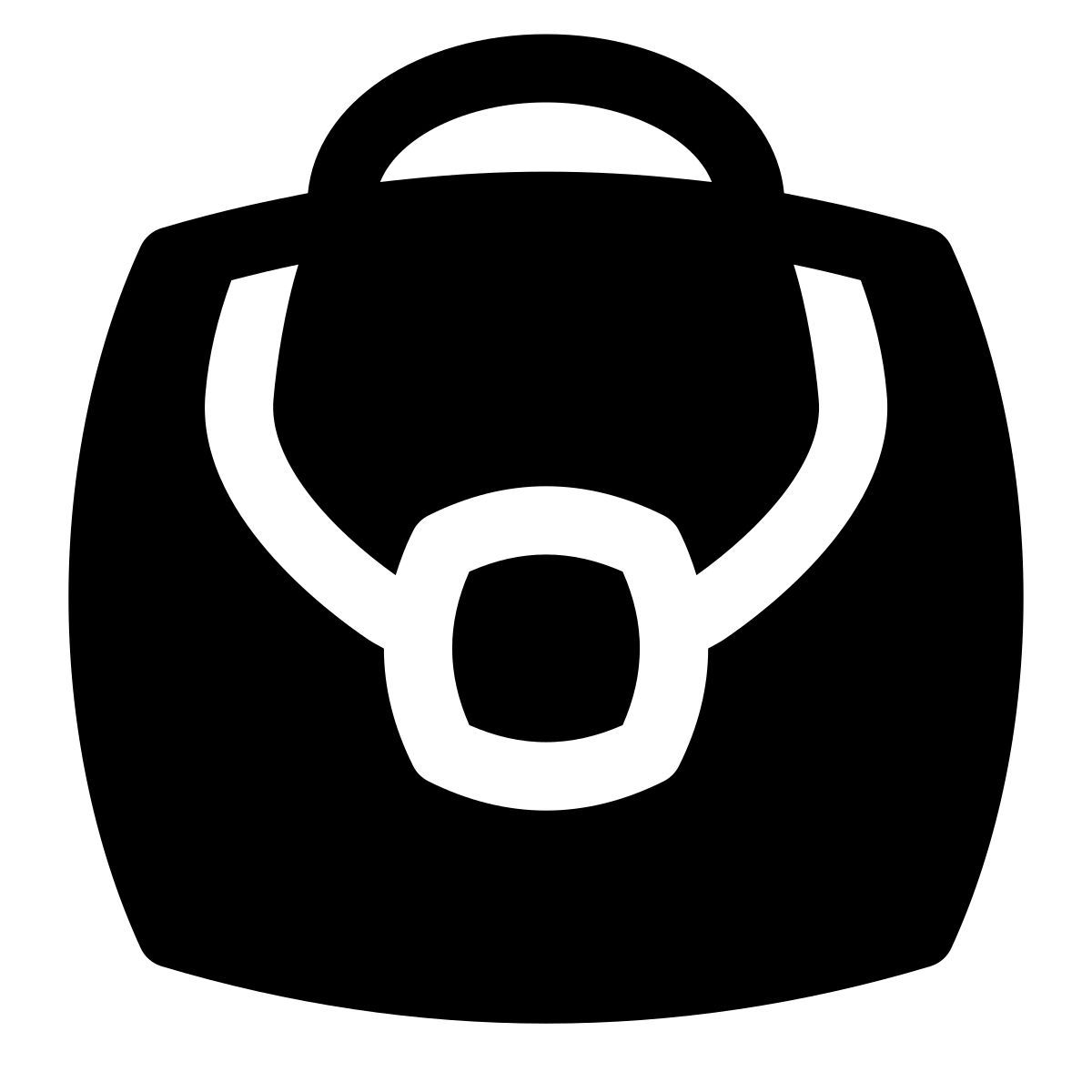 puffy filled style bolso rojo icon