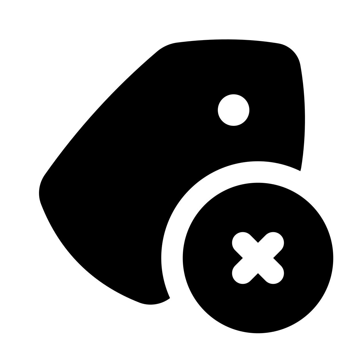 puffy filled style remove tag icon