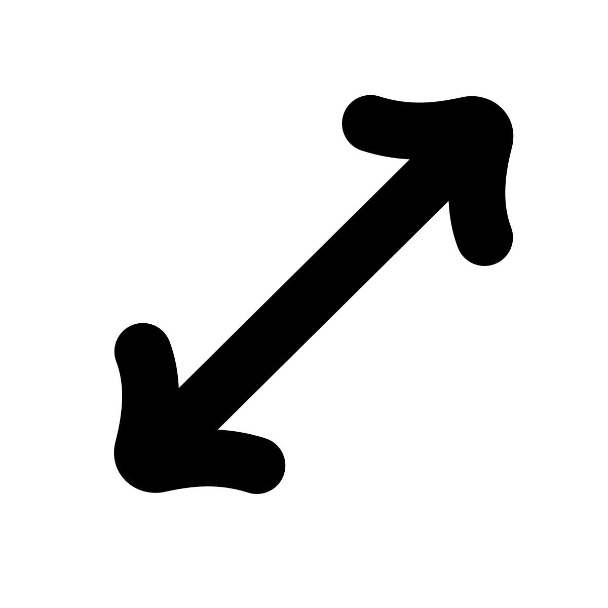 puffy filled style diagonal skalieren icon