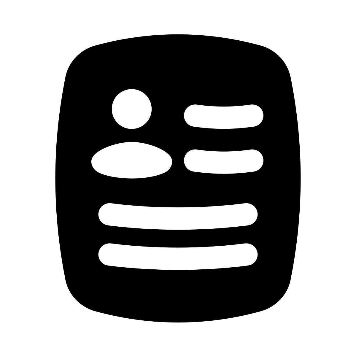 puffy filled style curriculum vitae icon