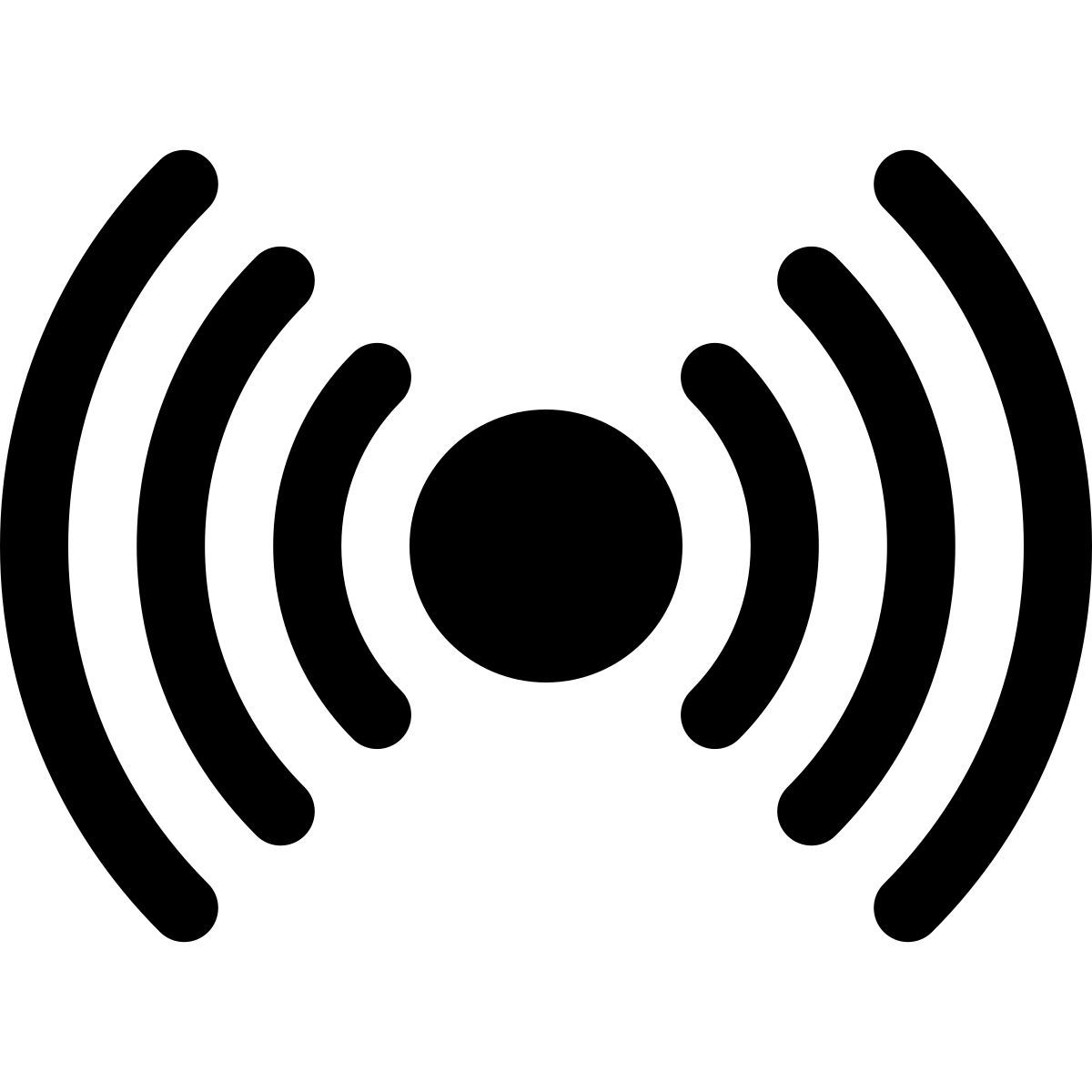 puffy filled style rfid signal icon