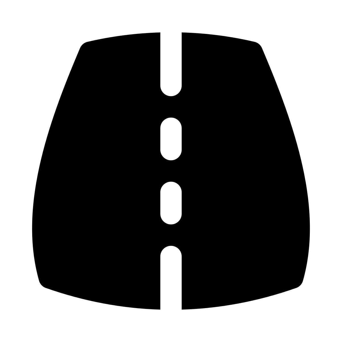 puffy filled style road sign icon