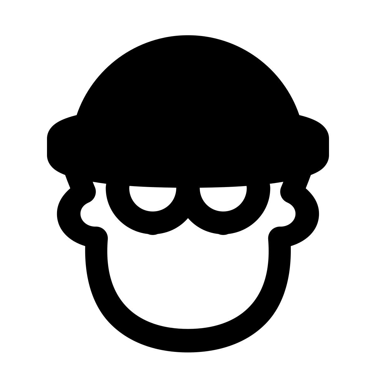 puffy filled style räuber icon