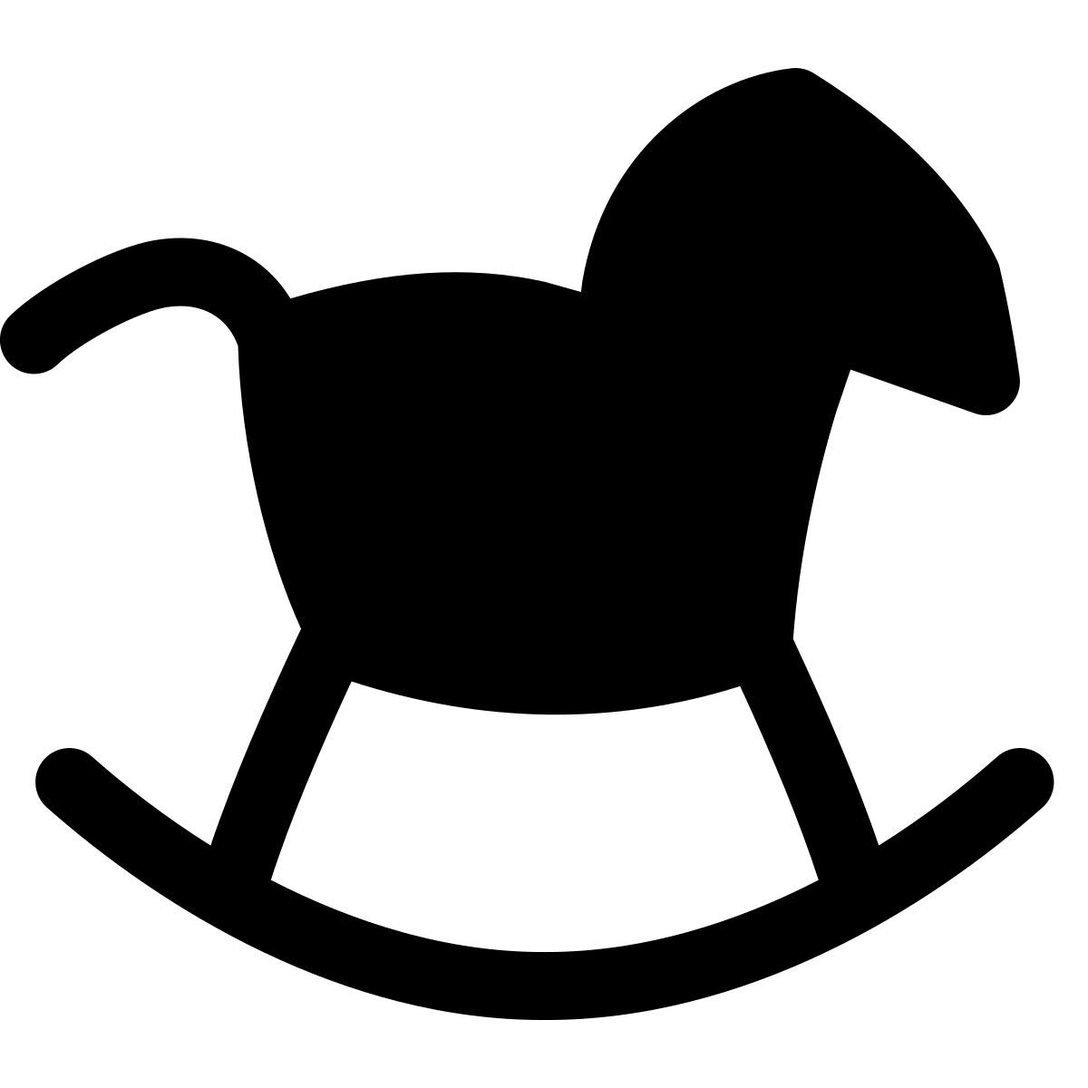 puffy filled style cheval à bascule icon